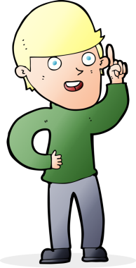 Bir insan tarafından çizilmiş bir fikri olan çizgi film çocuğu.