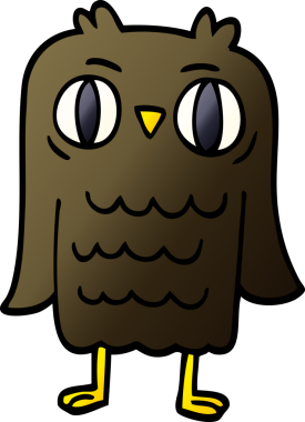 Bir insan tarafından çizilmiş karalama baykuşu.