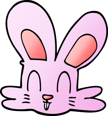 Bir insan tarafından çizilmiş şirin tavşan.