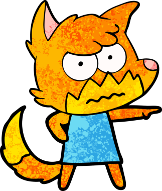 Bir insan tarafından çizilmiş bir tilki.