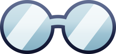 Bir insan tarafından çizilmiş grafik vektör illüstrasyon simgesi gözlüğü