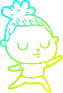 Bir insan tarafından çizilmiş soğuk bir çizgi film çizimi.