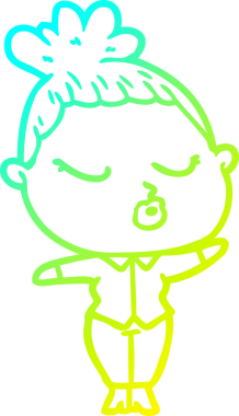 Bir insan tarafından çizilmiş soğuk bir çizgi film çizimi.