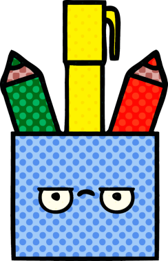 Bir insan tarafından çizilmiş bir kalem kapının çizgi roman stili