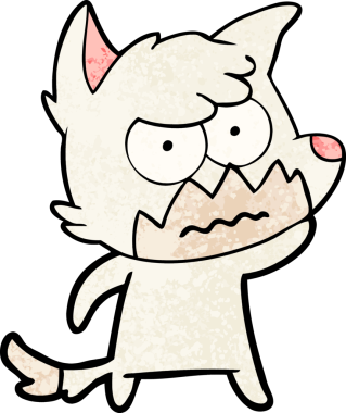 Bir insan tarafından çizilmiş bir tilki.