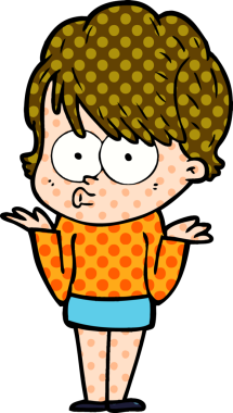 Bir insan tarafından çizilmiş karikatür kadın.