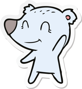 Bir insan tarafından çizilmiş dost canlısı bir ayı karikatürü.