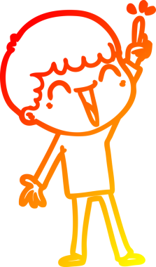 Bir insan tarafından çizilmiş mutlu bir adamın çizgi çizimi.