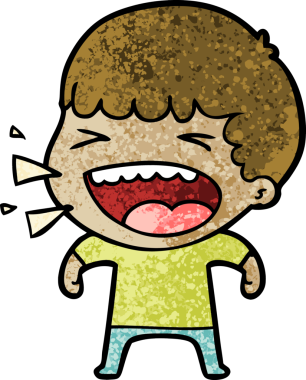 Bir insan tarafından çizilmiş gülen adam.