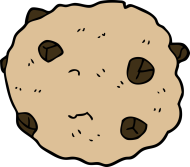 Bir insan tarafından çizilmiş çikolatalı kurabiye.