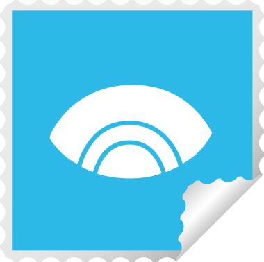 Bir insan tarafından çizilmiş kare soyulmuş göz karikatürü.