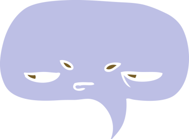 Bir insan tarafından çizilmiş karalama konuşma balonu.