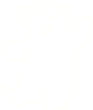 Bir insan tarafından çizilen Mutlu Ayı Tebeşiri