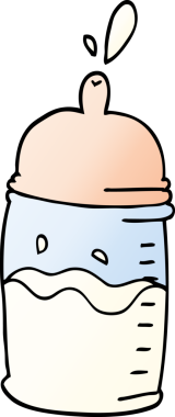 Bir insan tarafından çizilmiş karalama bebek şişesi.