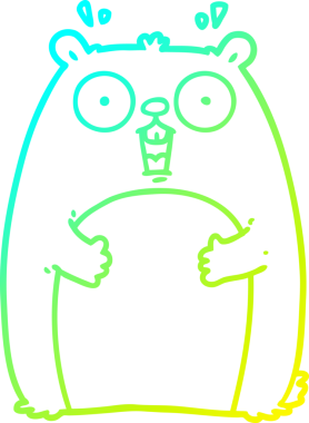 Bir çizgi filmin soğuk gradyan çizimi bir insan tarafından çizilmiş şok edici bir yer domuzu.