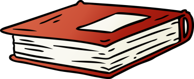 Bir insan tarafından çizilmiş kırmızı bir günlüğün gradyan karikatürü.