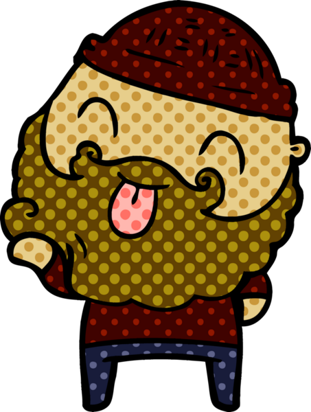 Bir insan tarafından çizilmiş sakallı bir adam.