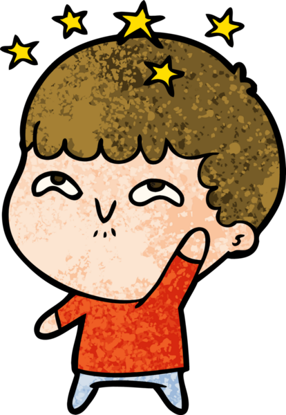 çizgi film bir insan tarafından çizilmiş hayret verici çocuk.