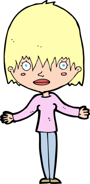 Bir insan tarafından çizilmiş omuz silken çizgi filmdeki kadın.