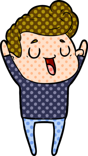 Bir insan tarafından çizilmiş mutlu çizgi film adamı.