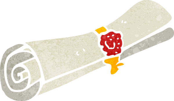 bir insan tarafından çizilmiş çizgi film parşömeni