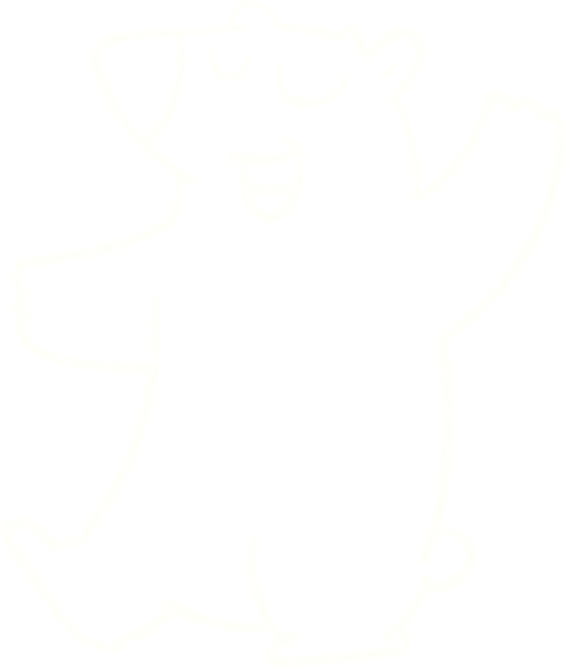 Bir insan tarafından çizilen Mutlu Ayı Tebeşiri