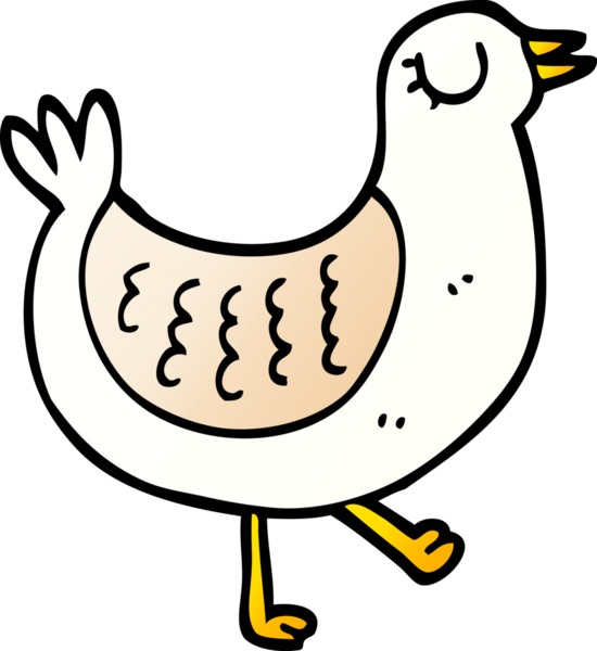 bir insan tarafından çizilmiş vektör gradyan çizim karikatür kuşu