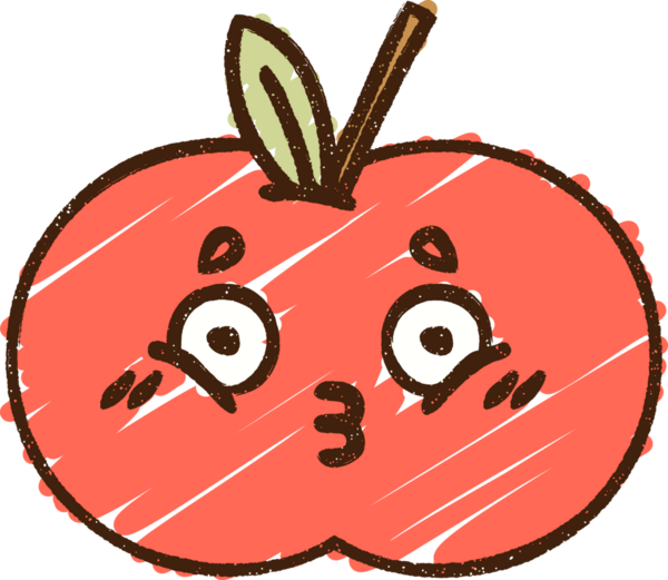 Bir insan tarafından çizilen Elma Tebeşiri