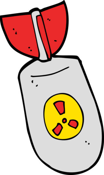 bir insan tarafından çizilmiş atom bombası.