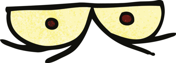 Bir insan tarafından çizilmiş ürkütücü karikatür gözleri.