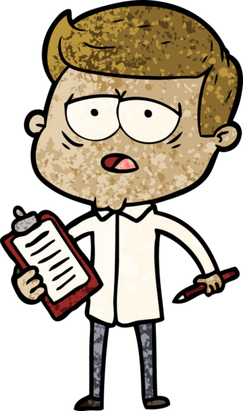 Bir insan tarafından çizilmiş yorgun bir adam.