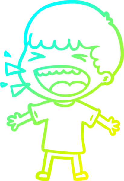 Bir insan tarafından çizilmiş gülen adamın soğuk çizgi çizimi.