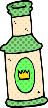 bir insan tarafından çizilmiş alkollü bir içecek.