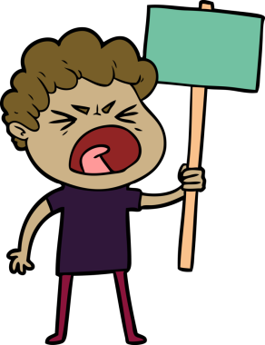 Bir insan tarafından çizilmiş öfkeli bir adam.