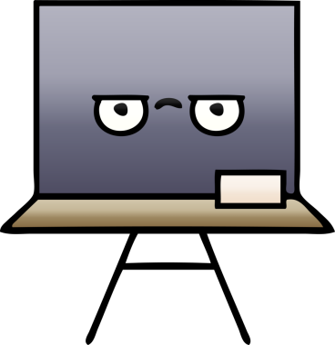 Bir insan tarafından çizilmiş bir karatahtanın gölgelenmiş gradyanı