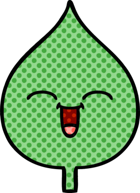 bir insan tarafından çizilmiş dışavurumsal yaprağın çizgi roman tarzı