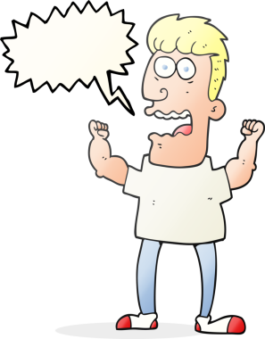 Bir insan tarafından çizilmiş serbest konuşma balonu karikatürü.