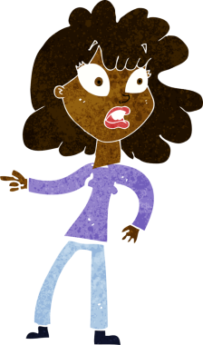 Bir insan tarafından çizilmiş endişeli bir karikatür.