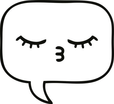 Bir insan tarafından çizilmiş bir konuşma baloncuğunun çizgi çizimi