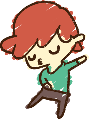 Bir insan tarafından çizilen Dans Eden Çocuk Tebeşiri