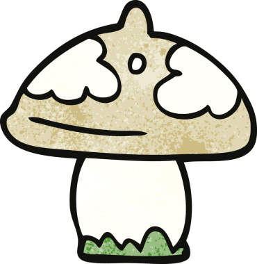 Bir insan tarafından çizilmiş karalama mantarı.