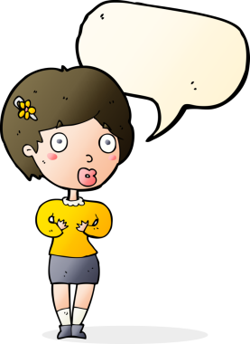 Bir insan tarafından çizilmiş konuşma balonlu bir karikatür.