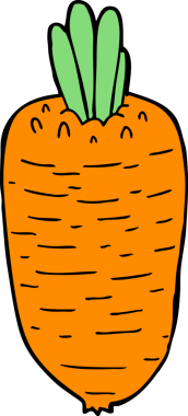 Bir insan tarafından çizilmiş sebze çizgi filmi.