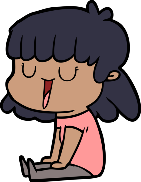 Bir insan tarafından çizilmiş karikatür kadın.