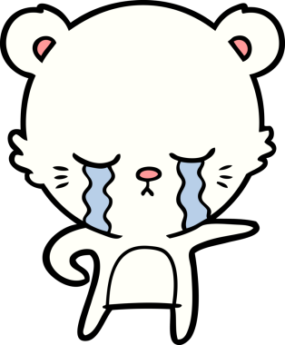 Bir insan tarafından çizilmiş kutup ayısı karikatürü