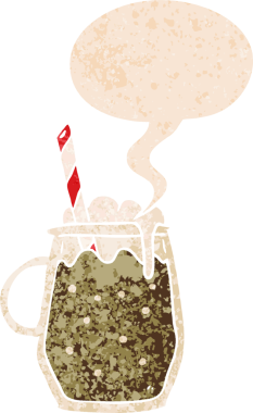 çizgi film kök birası ve grunge içinde konuşma balonu bir insan tarafından çizilmiş sıkıntılı retro dokuma tarzı