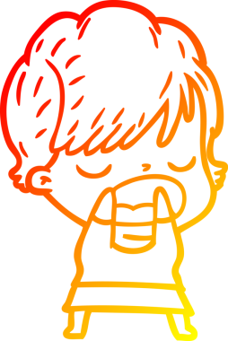 Bir insan tarafından çizilmiş bir karikatür kadın çizimi.