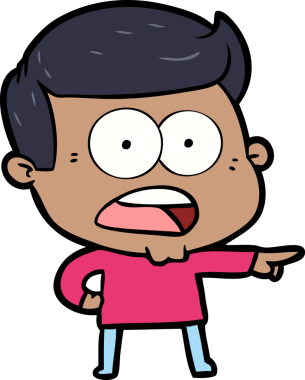 Bir insan tarafından çizilmiş bir karikatür.