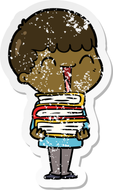 Bir insan tarafından çizilmiş mutlu bir adamın sıkıntılı çıkartması.