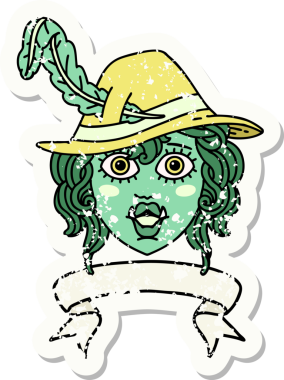 Retro Dövme Biçimi Ozan karakteri Bir insan tarafından çizilmiş afiş